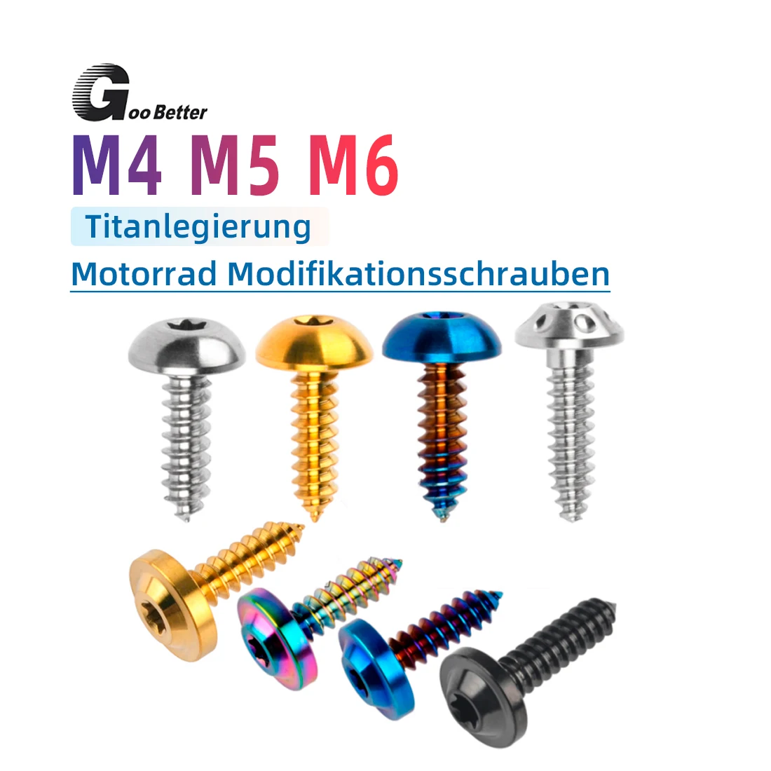 

1Pcs TC4 Titanium Bolts M4 M5 M6 Self Tapping Screws Truss Head Grade Self Tapping Button Torx Head Screw 5 Ti Fasteners