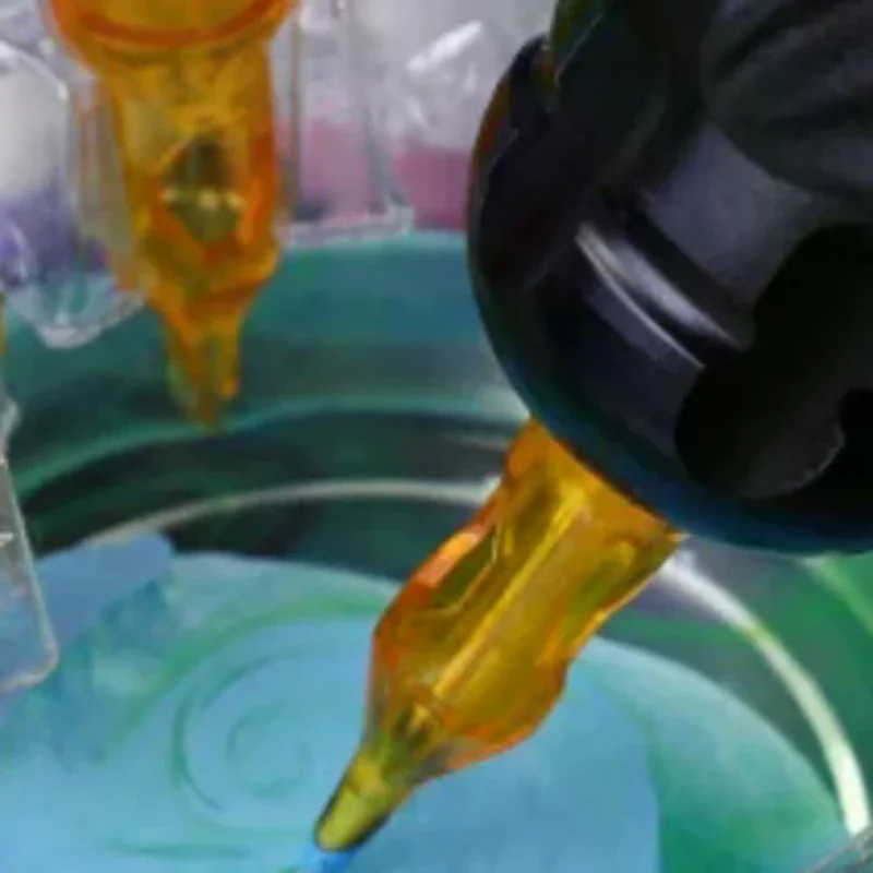 

20pcs/box Ink Cartridge Needles Cup Holder Plastic Tray Disposable Tattoo Needles Cleaning Cup For Permanent Makeup Supplies