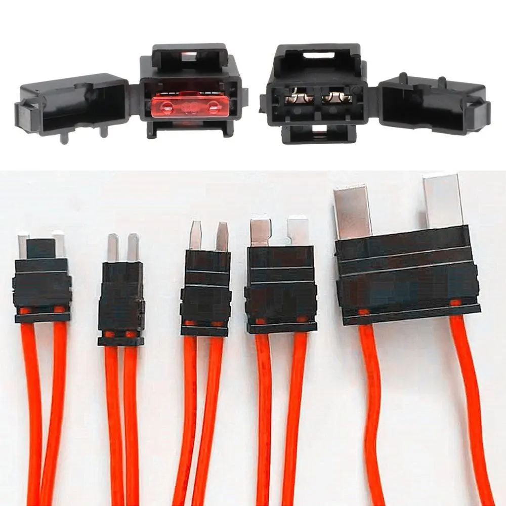 1Pc Car Fuse Holder 16AWG 32V 15A Fuse Extension Cord Large Size Standard Mini Micro2 Electrical Appliances ACC Fuse Box