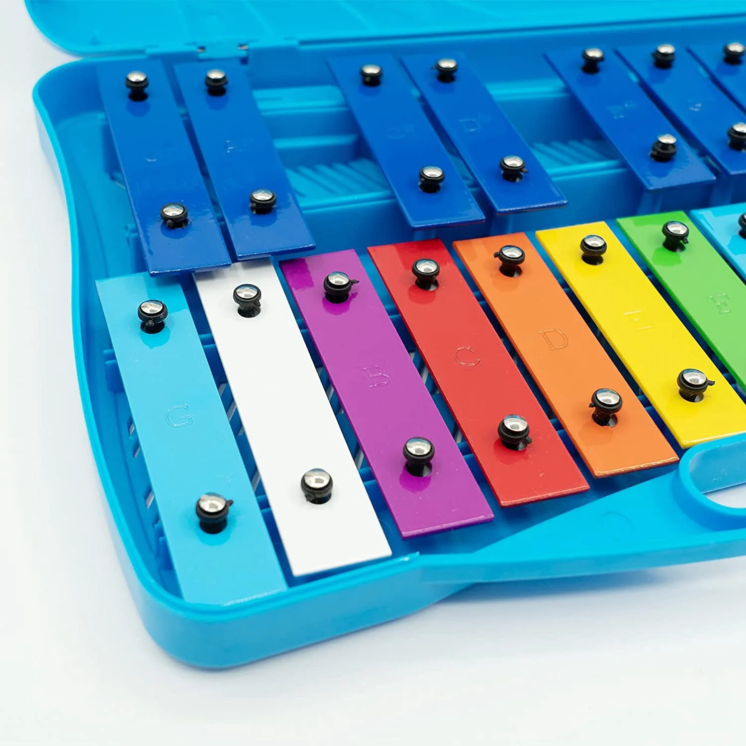 25-Noten-Xylophon mit Koffer, buntes Musikspielzeug, perfekt abgestimmtes Instrument für Erwachsene, Kinder und Kleinkinder, Gelb