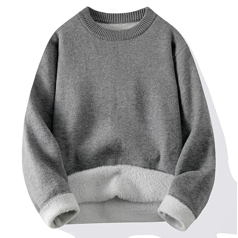 Pullover versatile girocollo top giacca moda cappotto maglieria camicia uomo casual manica lunga maglione lavorato a maglia felpa maschile vestiti