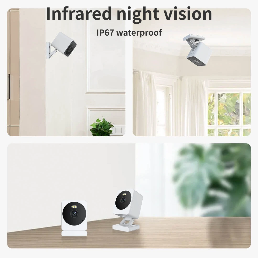 Infrared Night Vision Security Camera Baby Monitor Tuya Monitoring Wide Angle Lens Shaking Head 3/5 Million Surveillance Camera