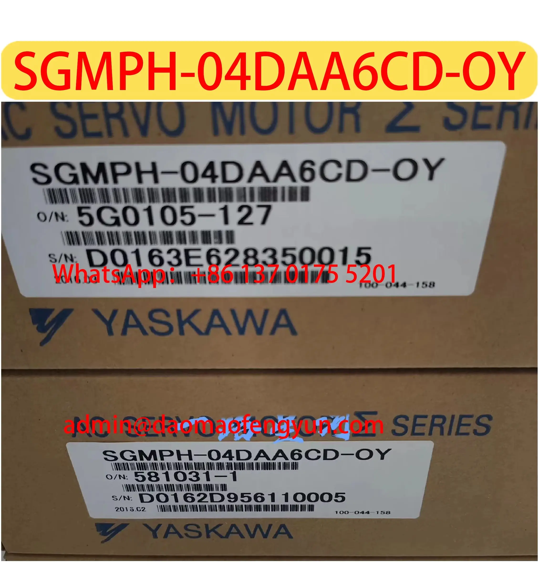 SGMPH-04DAA6CD-OY Brand New Servo Motor Original Genuine，Fast shipping