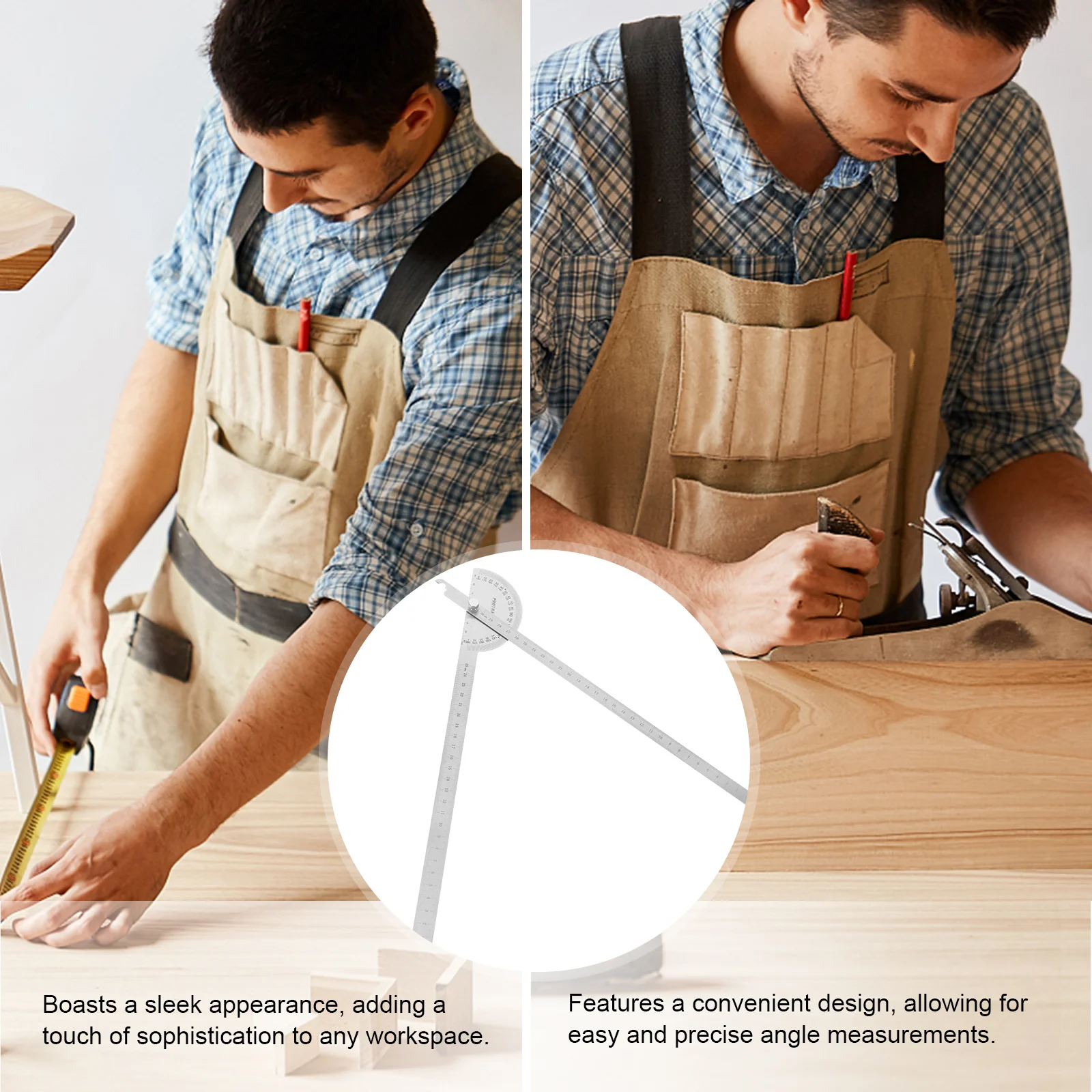 Stainless Steel Protractor 19 7cm Swing Arm Tools Angle Finder Goniometer Woodworking Ruler Metal Precision Measurement