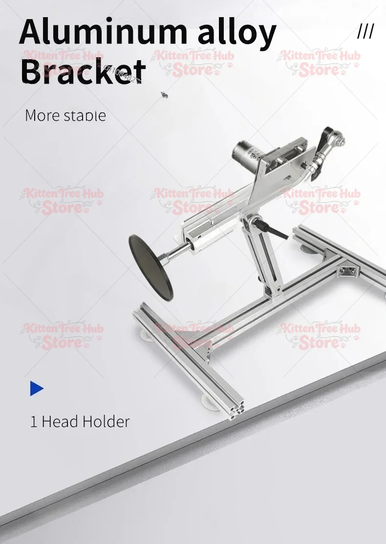 Telescopic Linear Actuator with Bracket & Suction Cup, 3XLR Connector Adjustable Stroke 2-20CM Options, 100-240V for Automation