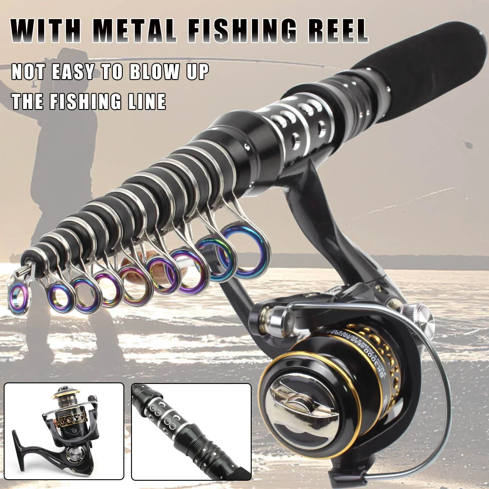 

Ultra-Short Ultra-Hard Tossing Rock Fishing Rod Fishing Wheel Suit Small Sea Fishing Rod Surfing Fishing Gear Combination
