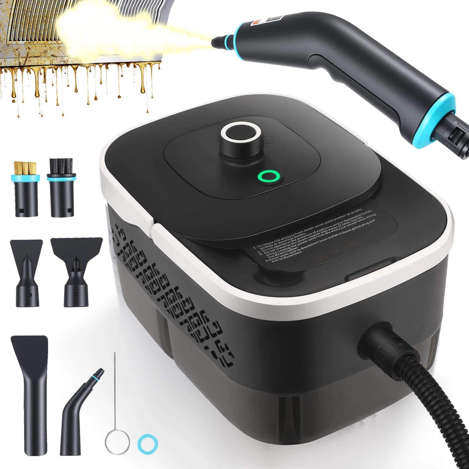 Gőztisztító 2500W magas hőmérsékletű sterilizáló légkondicionáló konyhai páraelszívó otthoni autó gőzölős tisztító háztartási gépek