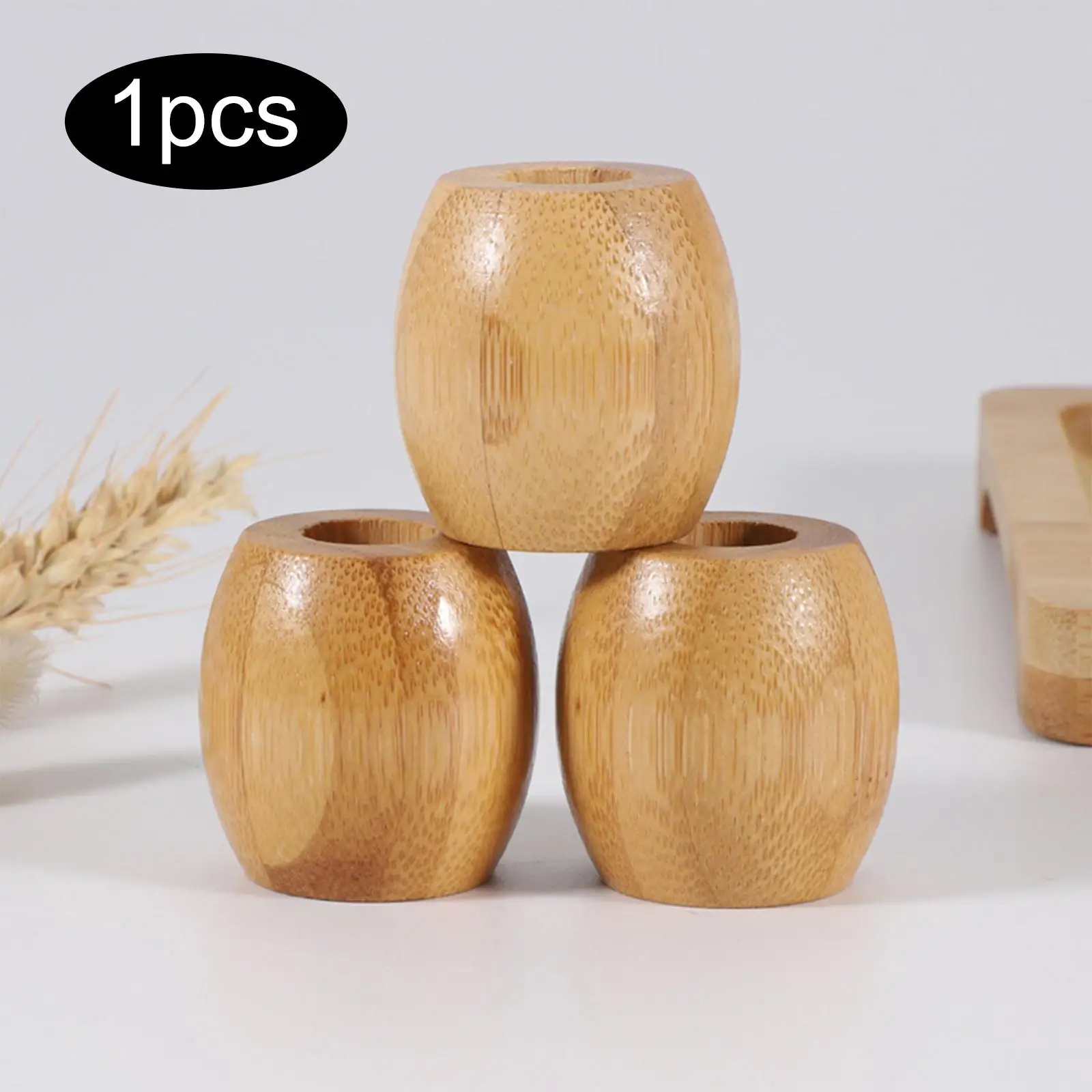 2-4 Pak pemegang sikat gigi bambu, dudukan pena kantor untuk rumah pertanian mandi