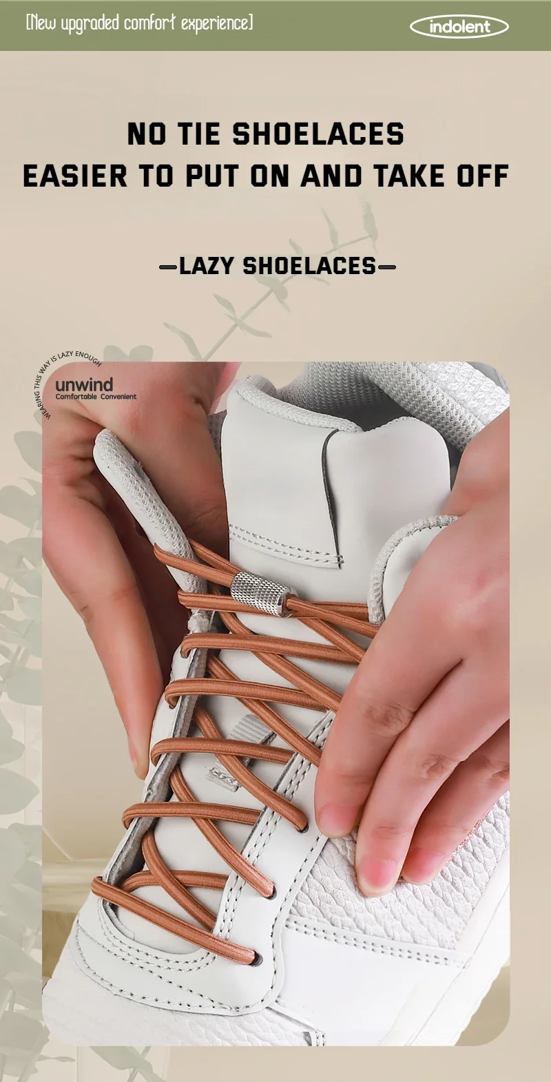 Runde elastische Schnürsenkel für Turnschuhe, Tennisschnürsenkel ohne Krawatten für Kinder und Erwachsene, ohne Krawatte, Schnürsenkel, Gummibänder, Schuhe, Zubehör – Detail 4
