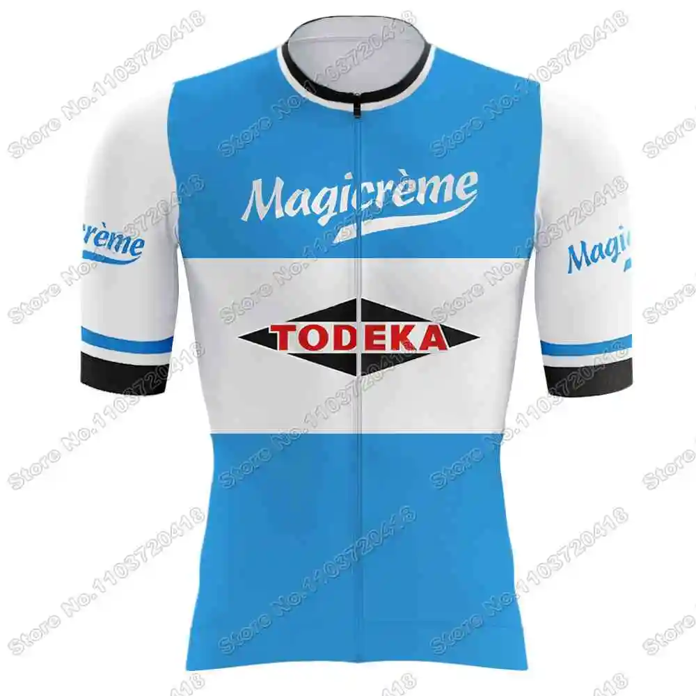 2024 Vintage Team Magicreme Cycling Jersey Set Summer Retro Cycling Clothing Men Short Sleeve Kit Road Bike Shirt Bib Shorts