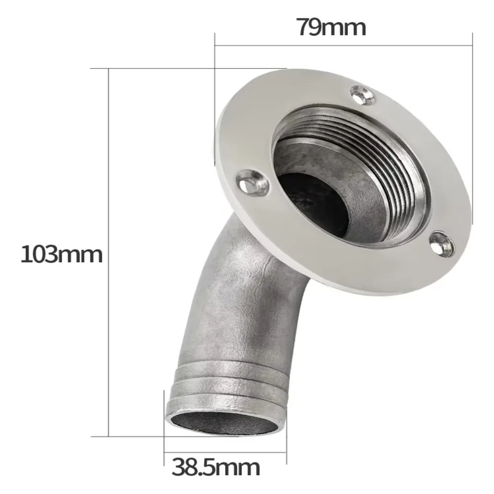 

Rust Prevention Bend Outlet Sturdy 90 Degrees Bend Floor Drain 316 Stainless Steel Wear-resistant Bend Drainage Outlet Bathroom