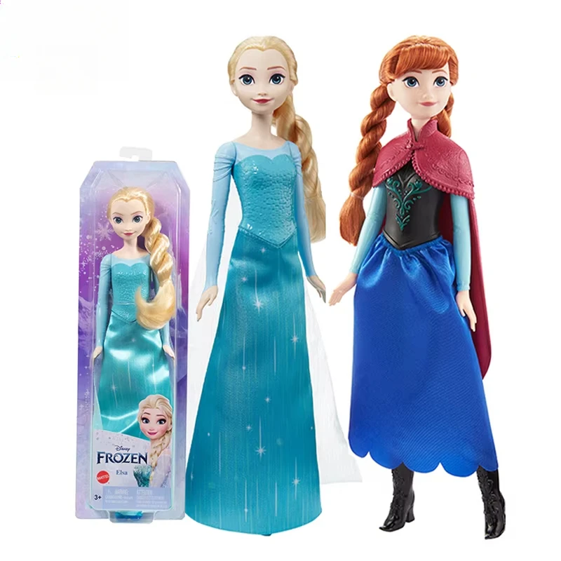 

Original Mattel Elsa Anna Princess Doll Signature Look Kids Toys for Girls Blonde Red Hair Dress Movie Character Birthday Gift