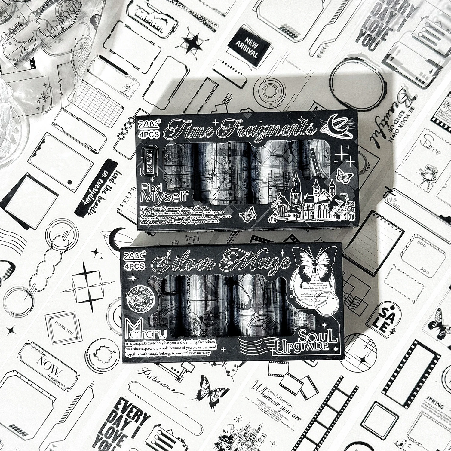 2 แพ็ค/ล็อต Old Dream Melody Series น่ารักน่ารัก Retro ตกแต่งเทป PET