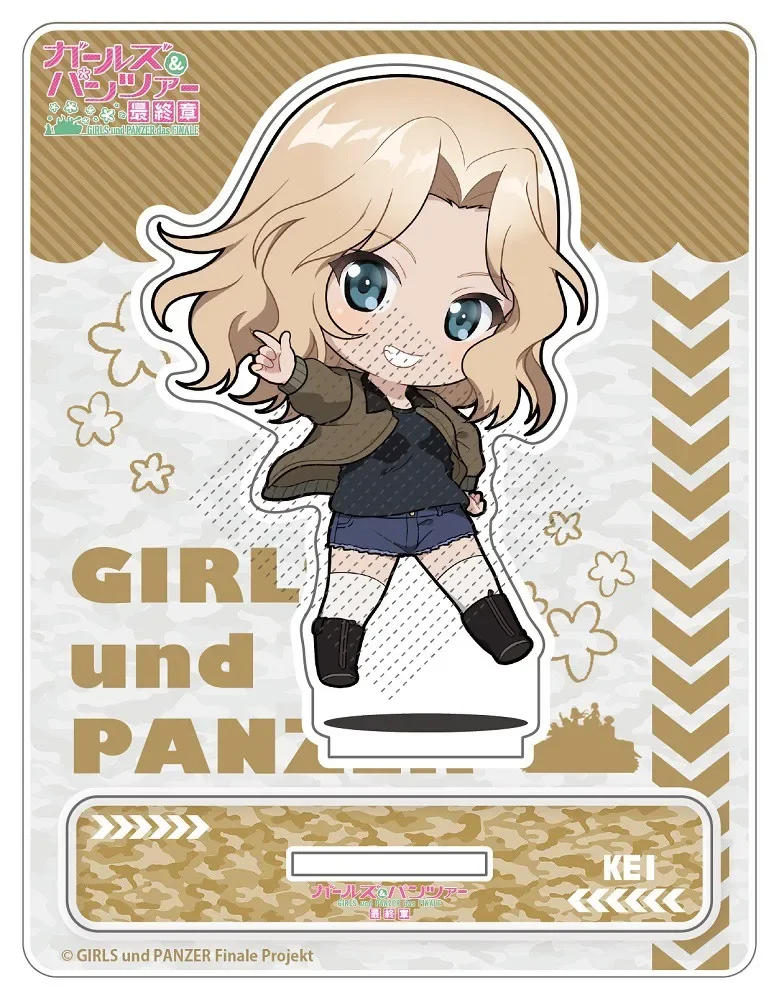 Game Nishizumi Miho Maho Nishi Kinuyo Anchovy Darjeeling Acrylic Stand Figure Doll Anime Keychain Cosplay Toy for Gift