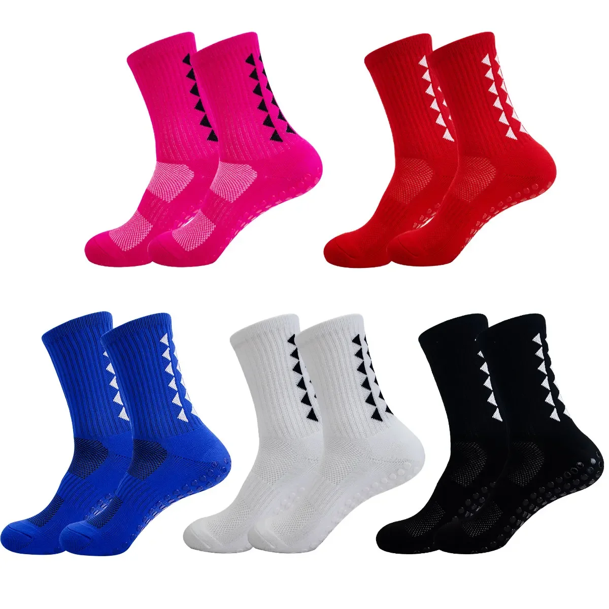 

New Sports Anti Slip Soccer Socks Cotton Football Men Grip Socks Calcetines Cycling Socks