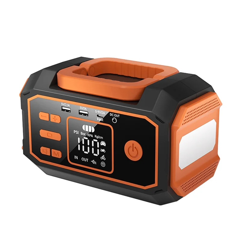 

NEW-Car Jump Starter Air Inflation Portable Charging Pump All-In-One Machine Car Battery Power Bank Charger Air Pump