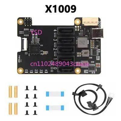 X1009 5 Port SATA Hard Drive Expansion Board PCIe to SATA3 0 for Pi 5