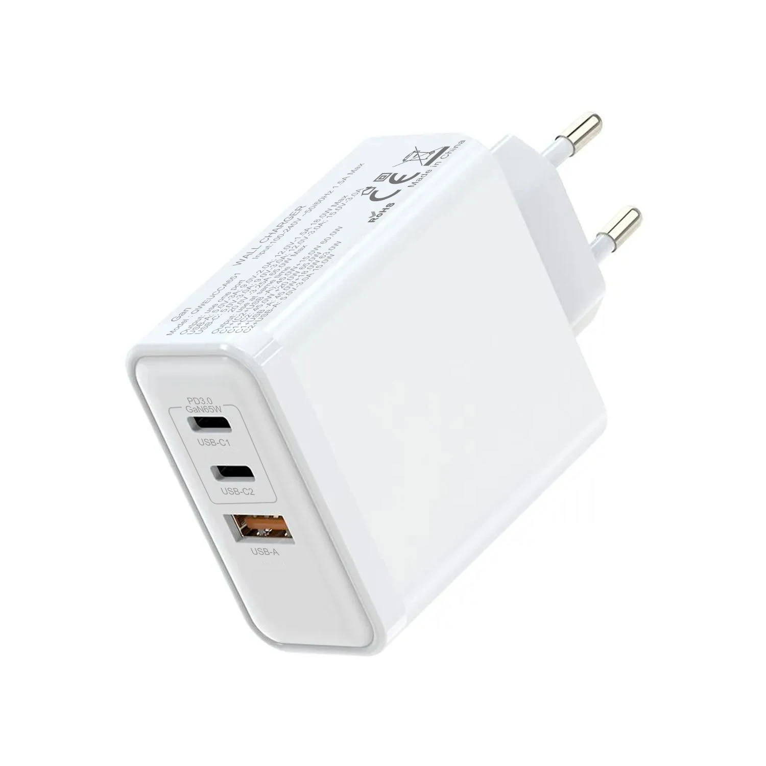

65W USB C Charger, 3-Port PD3.0/QC4.0 Type C Power Supply With GaN Tech Fast Charging Power Adapter, PPS Adapter For Samsung