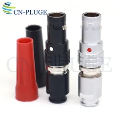 0B FGG Short Plug 2 3 4 5 6 7 9 12Pin Push-Pull Self-Locking Metal Connector, Suitable For Camera Power Supply, Aerospace Plug