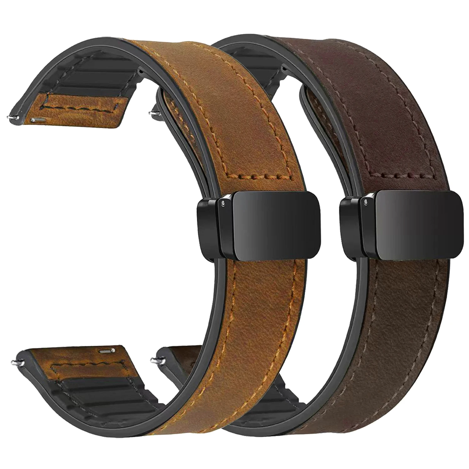 20mm 22mm Silicone Leather Strap For Samsung Galaxy Watch 5 Pro 45mm Classic 42mm 46mm Bracelet For Huawei GT5 GT4 GT3 Pro band