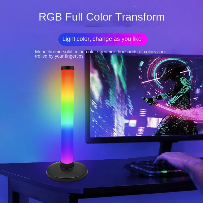 Esports لاقط الضوء المحيط RGB قزحي الألوان الموسيقى إيقاع لاقط ضوء الكمبيوتر سطح المكتب غرفة نوم الضوء المحيط