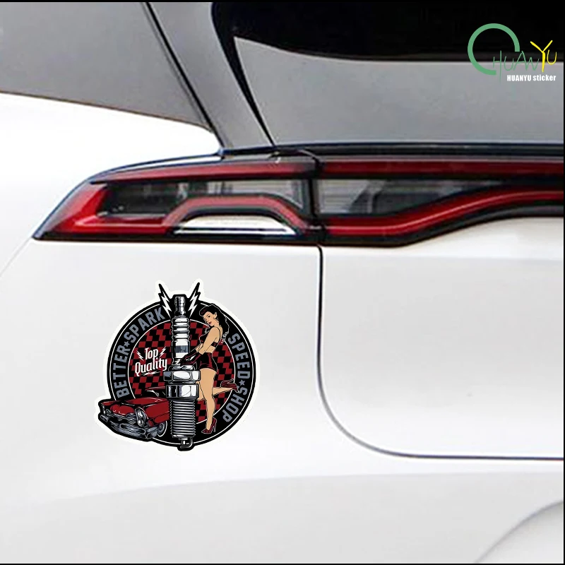 PIN UP girl sexy cartoon high quality car sticker waterproof motorcycle bumper PVC sticker view 2