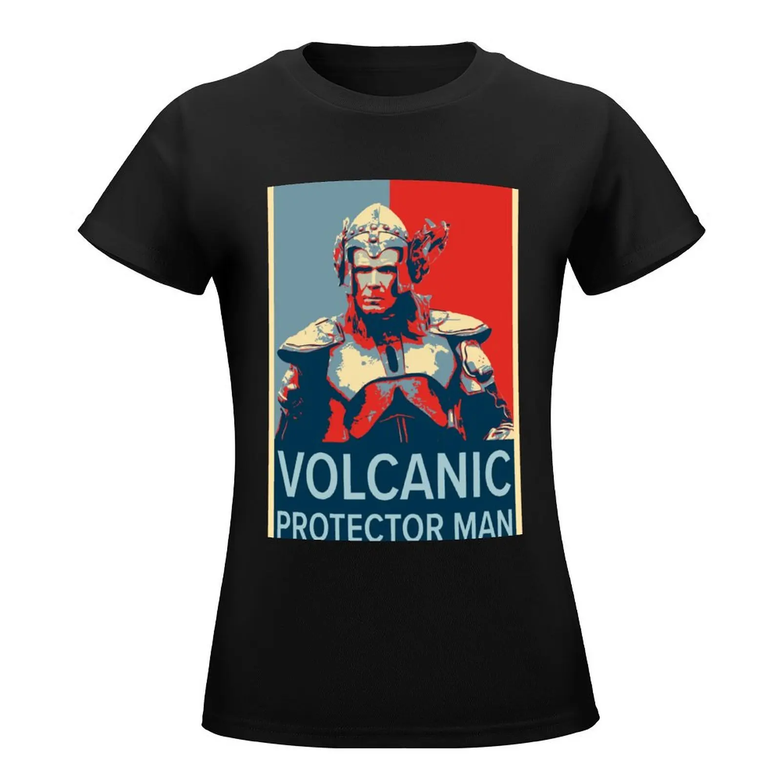 Fire Saga, Volcano Man, Volcanic Protector Man, Eurovision So T-Shirt tops vintage t-shirt dress for Women plus size