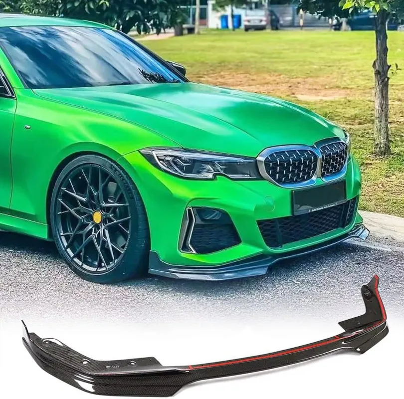 Carbon Fiber Front Bumper Lip Splitter Chin for BMW 3 Series G20 M340 M Sport Sedan 2019UP