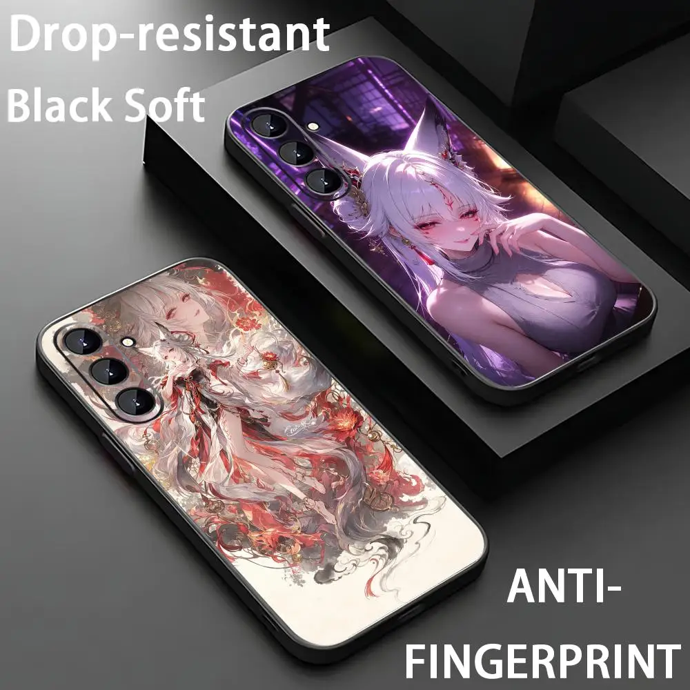 Hsin Wuthering Waves Phone Case For Samsung Galaxy S26 S25 S24 S23 S22 S21 Plus Ultra Note20 Soft Black