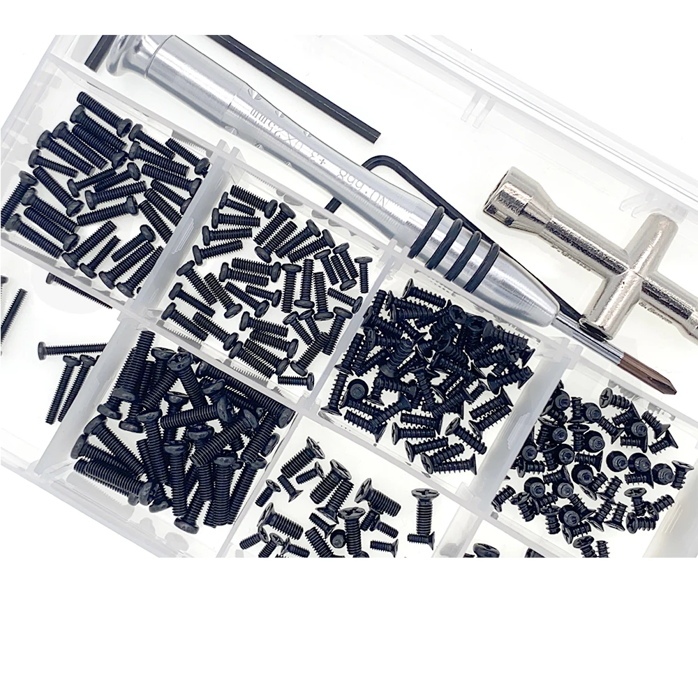 Screws Parts Kit Pan Head Flat Head Screw Cross Sleeve Allen Wrench M2 M2.3 M2.5 M3 M4 For Wltoys 12428 144001 A949 A959 RC Car