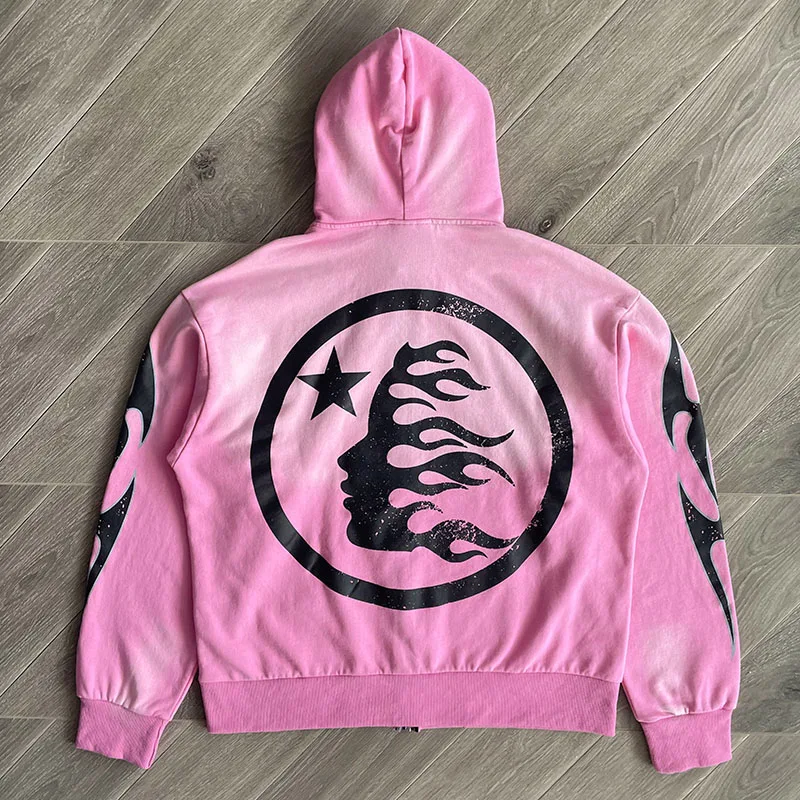 Hellstar Pink Zip Sweater HSSET037