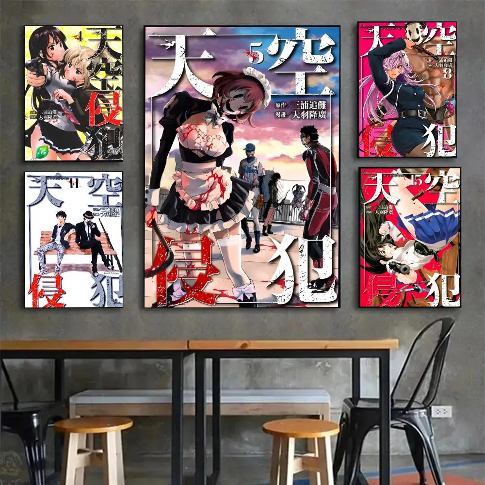 Anime Thriller High-Rise Invasion Poster Painting Wall Art Mural for Living Room Home Decor and Gifts