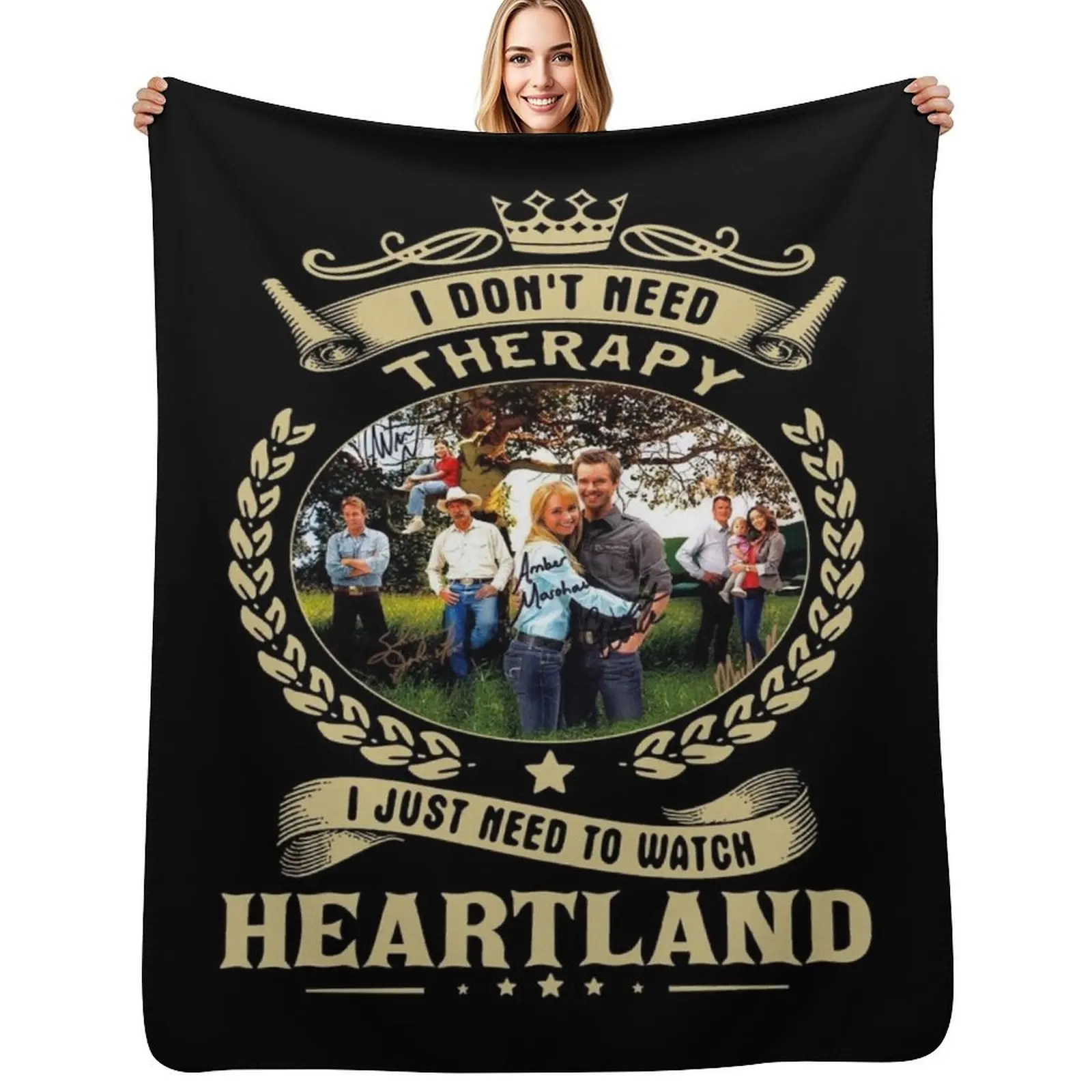 I don’t need Therapy I just need to watch Heartland Throw Blanket Men's Soft Warm Throw Blanket for Couch