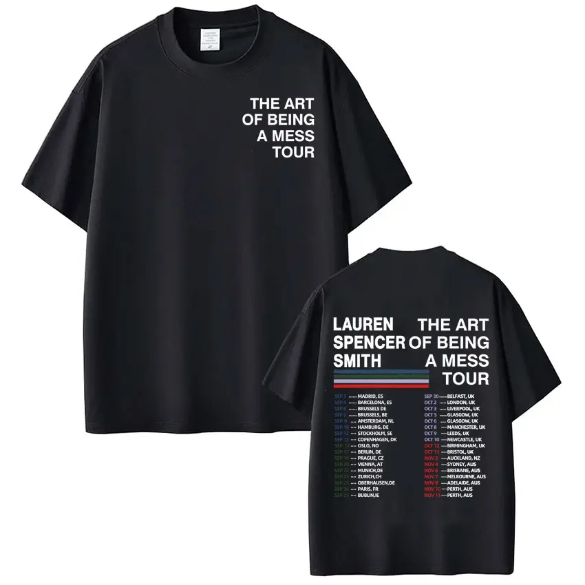 

Lauren Spencer Smith The Art of Being A Mess Tour Vintage Tees Men Women Fashion Loose T-shirt Cotton Casual T-shirts Fan Gifts