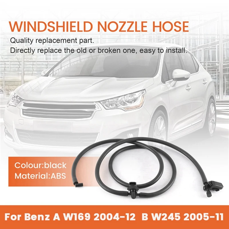 A1698600492 New Windshield Windscreen Washer Nozzle Jet Hose For Mercedes-Benz A W169 2004-12 / B W245 2005-11 No Heated