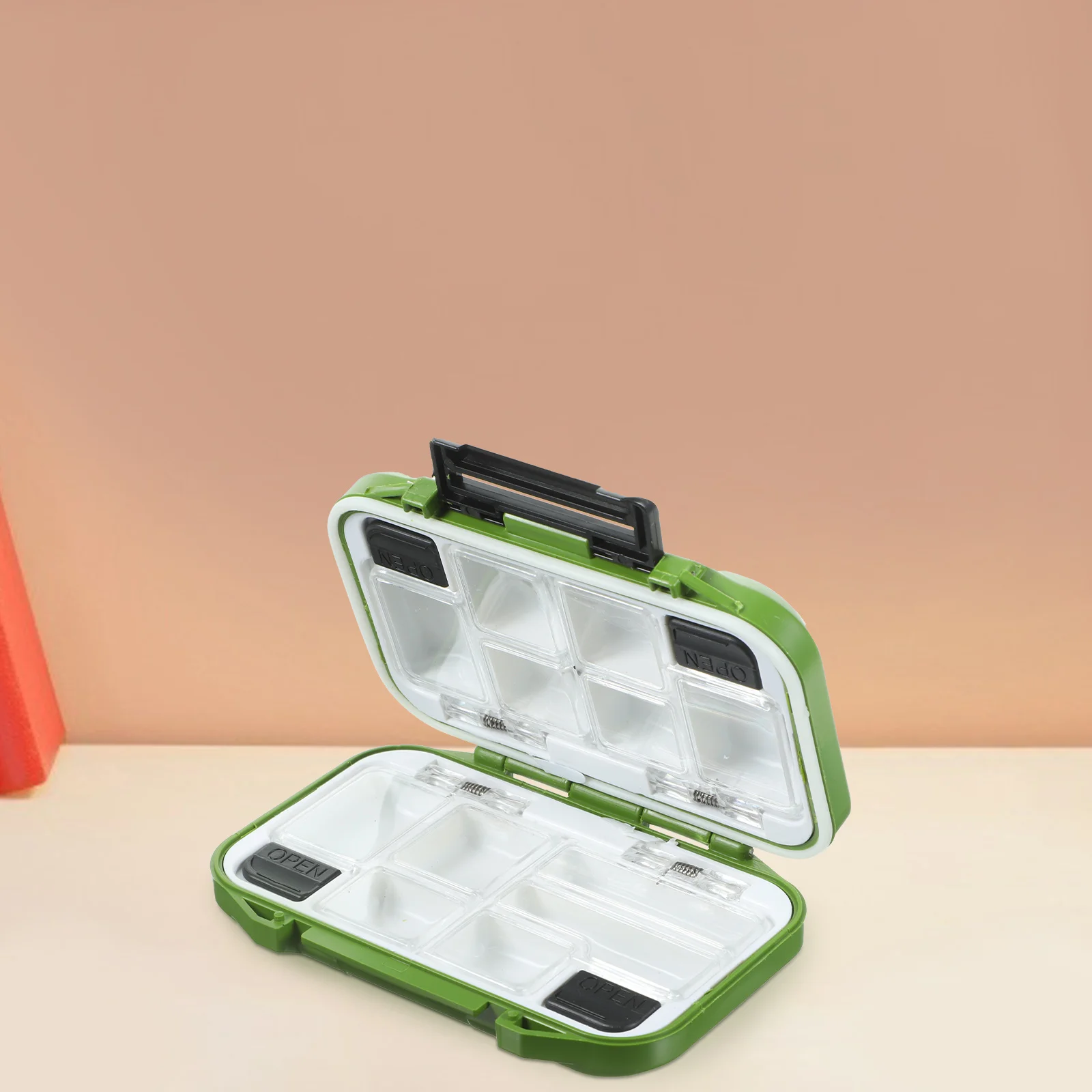 

High-Grade Fishing Hook Box Waterproof Abs Case Transparent Pc Inner Easy To Use For Small Accessories Size S Orange