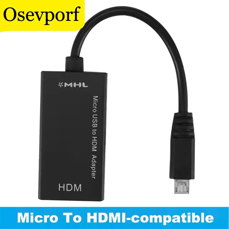 Microusb To HDMI-compatible Female 1080P Adapter Cable Male to Female for MHL Device HDTV Micro USB Connector For Samsung Xiaomi