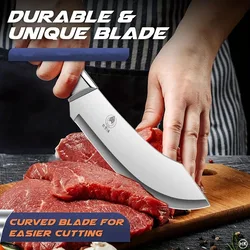 Stainless Steel Ultra Sharp Bending Fracture Knife, Suitable for Precise Cutting, Trimming and Peeling by Professional Butchers