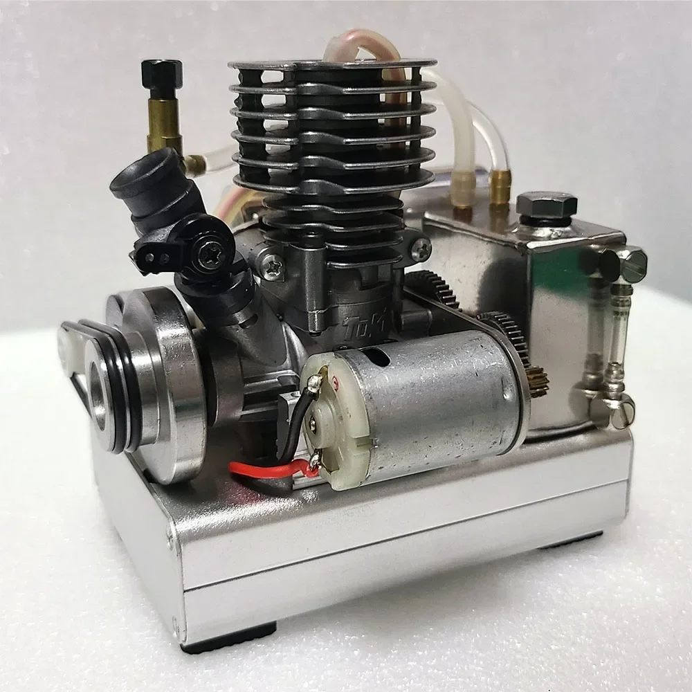 Gasoline Engine Model 12V  DIY Modified Version 2-stroke Metal Engine Suitable for Remote Control Car Model Ship Model Toys