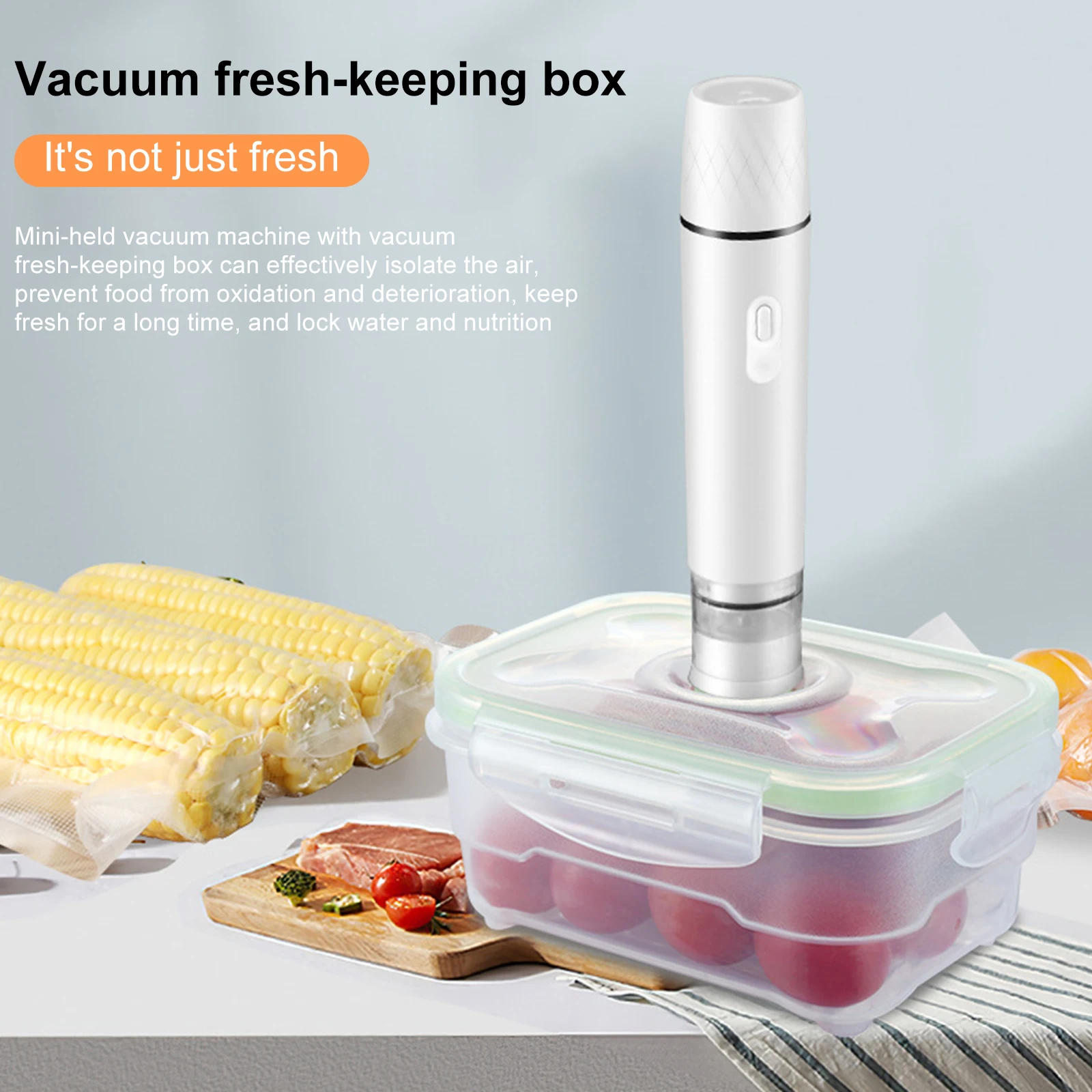 Sigillatore sottovuoto automatico elettrico sacchetto per alimenti portatile bacchetta sigillata uso bagnato e asciutto strumento per l'imballaggio della guarnizione dei frutti di mare gadget da cucina da viaggio