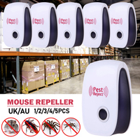 UK/AU Plug Electric Ultrasonic Ant Mice Spider Mosquito Cockroach Insect Pest Repeller Ultrasound Mouse Control Rejector