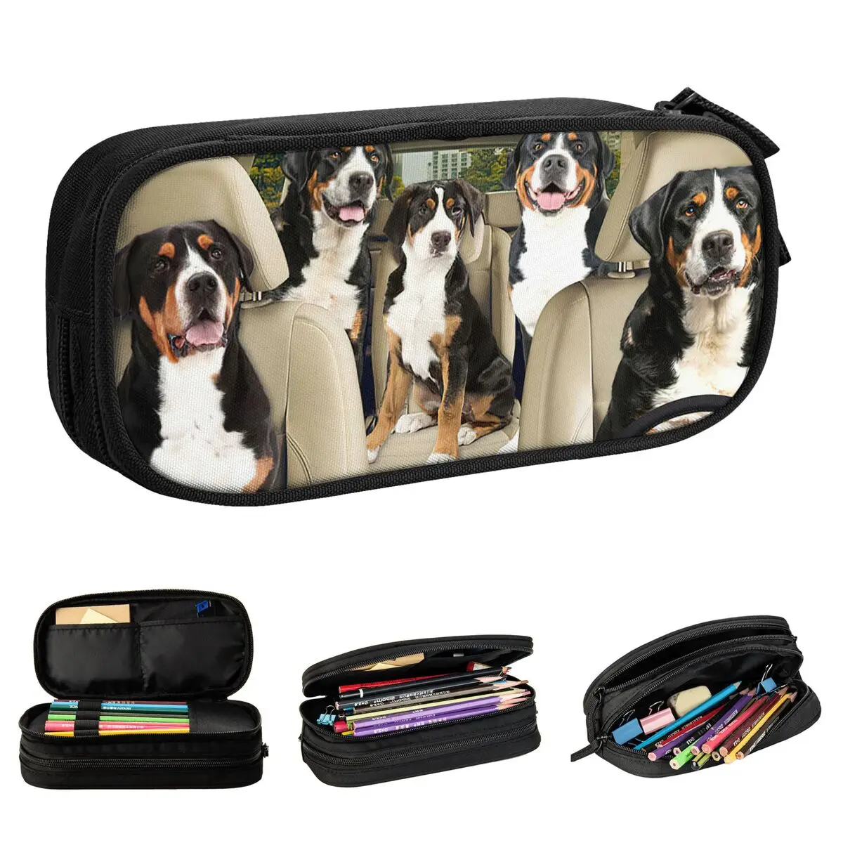 

Funny Dog Driver Pencil Case Fashion Animals Pen Holder Bag Girl Boy Big Capacity School Supplies Cosmetic Pencilcases