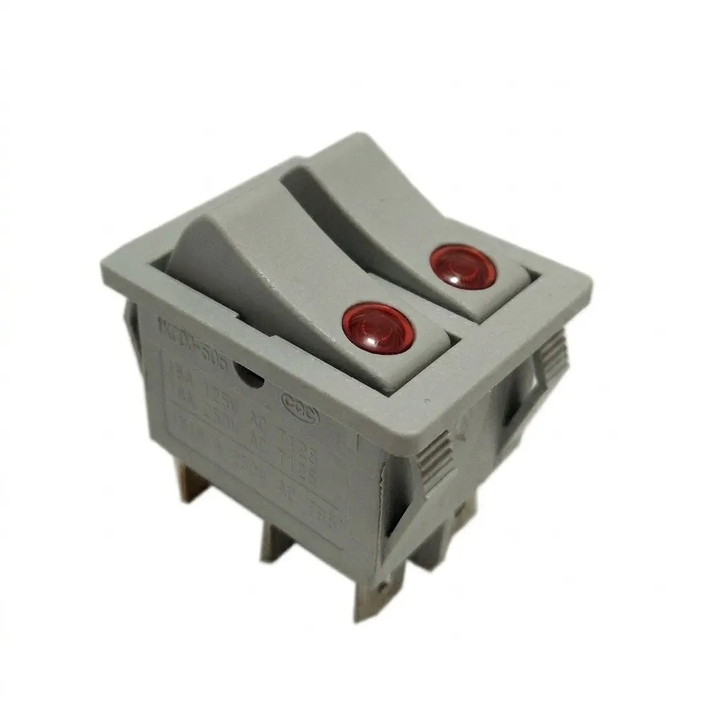 5-Unit 250V 16A Rocker Switch Kit Push Button Style with 6-Pin Terminals Compatible with Oil Heater Installations