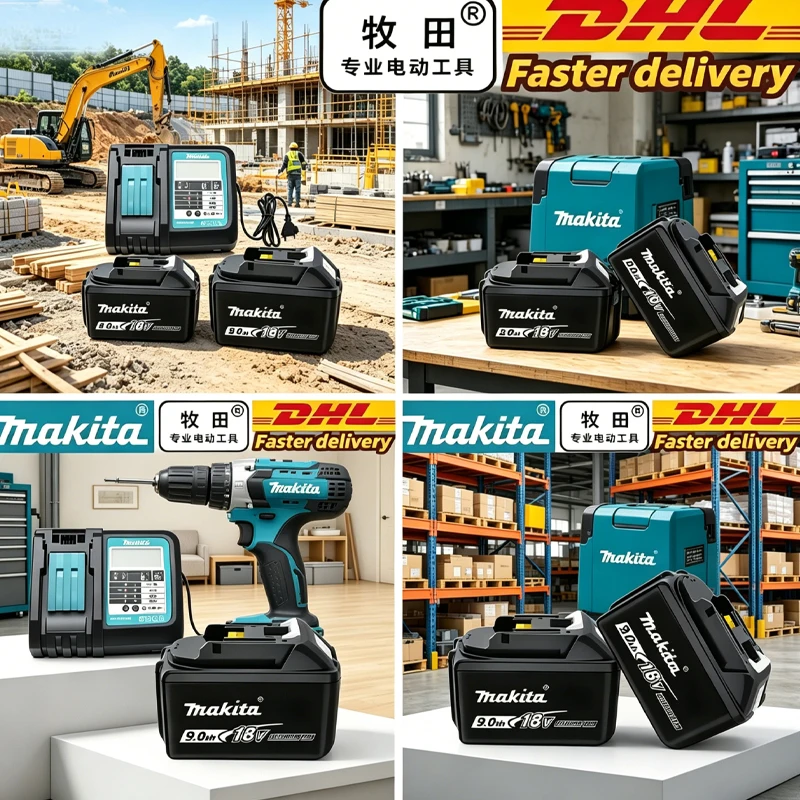 

100% original makita battery, 18v Tools Lithium Battery 6Ah/5Ah 9Ah for makita DTW700 DDF487 DTD173 DGA404 HR140D DJV182