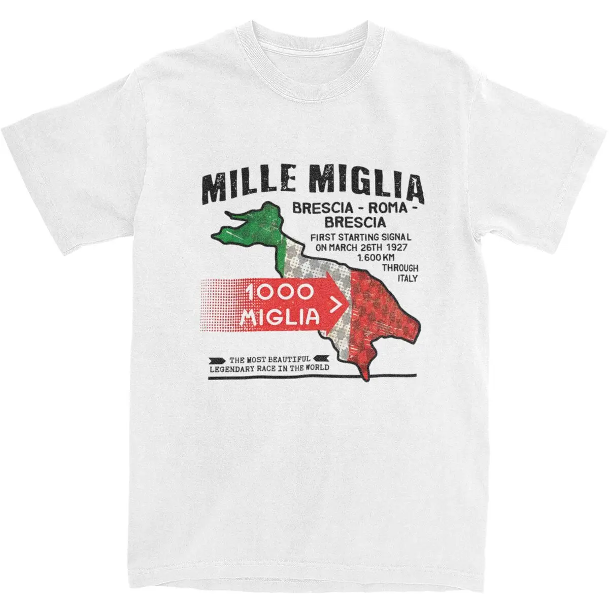 Mille Miglia Racing Experience T-Shirt 1000 Miglia Popular T-Shirts Short-Sleeve Streetwear Tops Summer 100% Cotton Oversize Tee