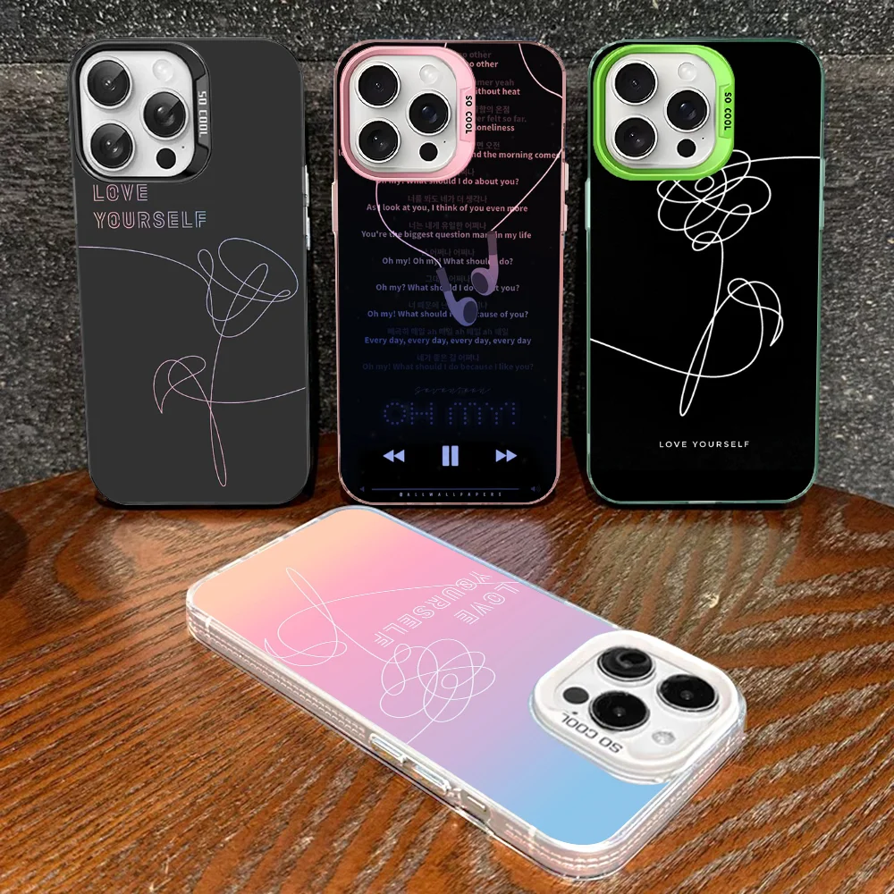 

Cute Love Yourself Phone Case For IPhone 16 15 14 13 12 11 Pro Max X XR XSMAX 8 7 Plus Matte Shockproof Back Cover