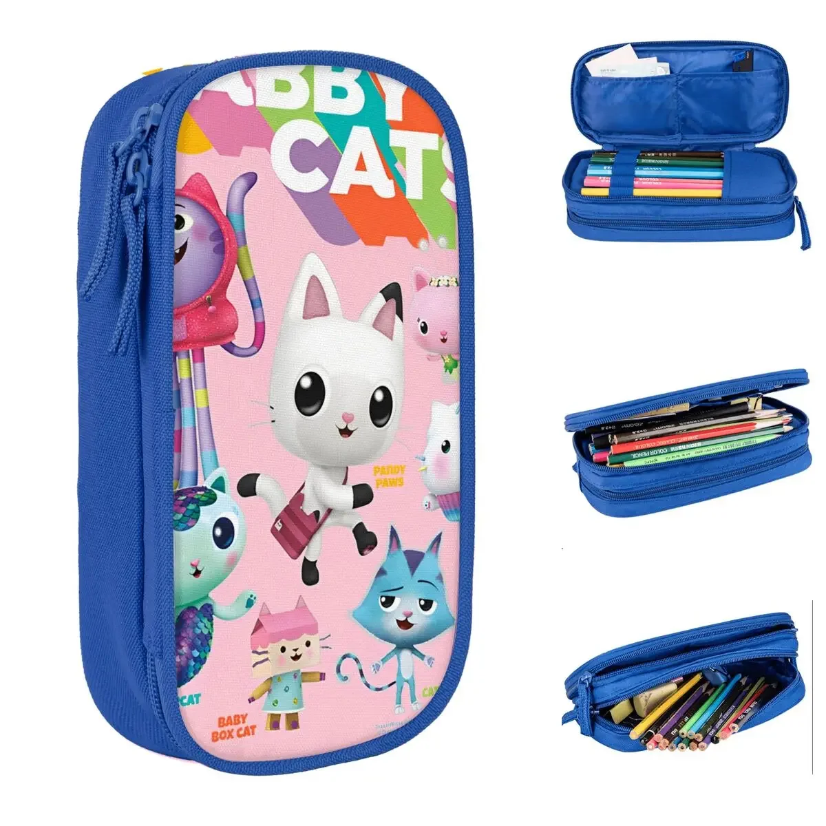 

Cartoon Cute Gabbys Dollhouse Pencil Cases Pencil Box Pen Holder for Girls Boy Large Storage Bag Students School Gift Stationery