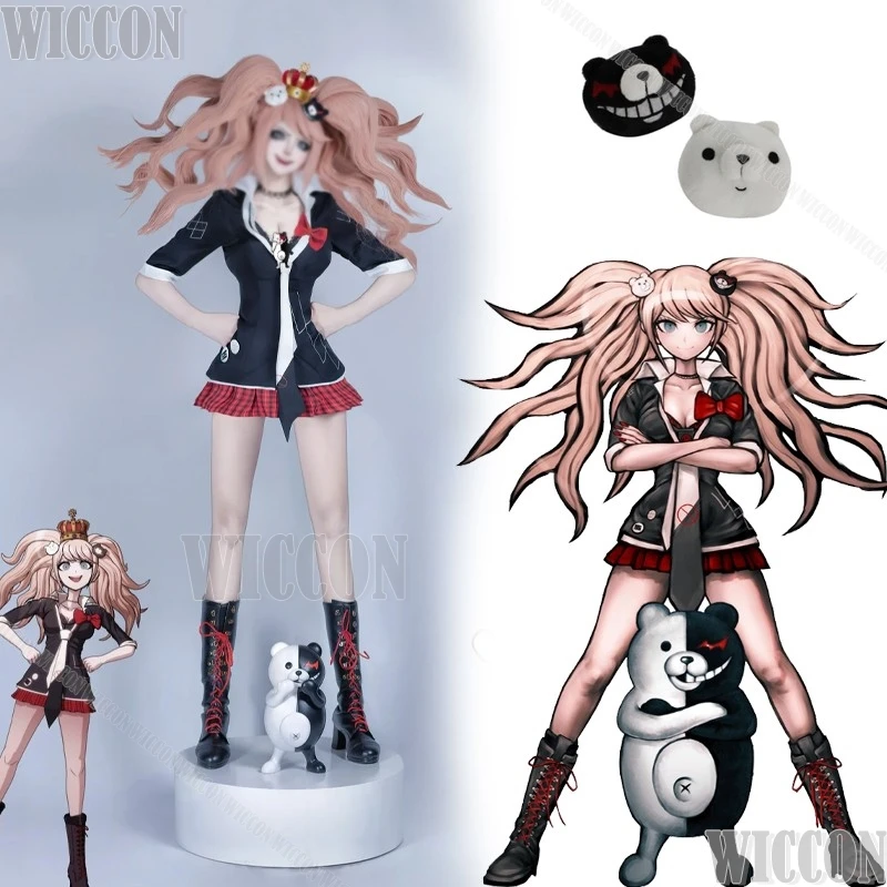 Junko Enoshima Cosplay perruque jeu désespoir sœurs ultime Fashionista Danganronpa Halloween adultes vêtements Navidad Carnaval