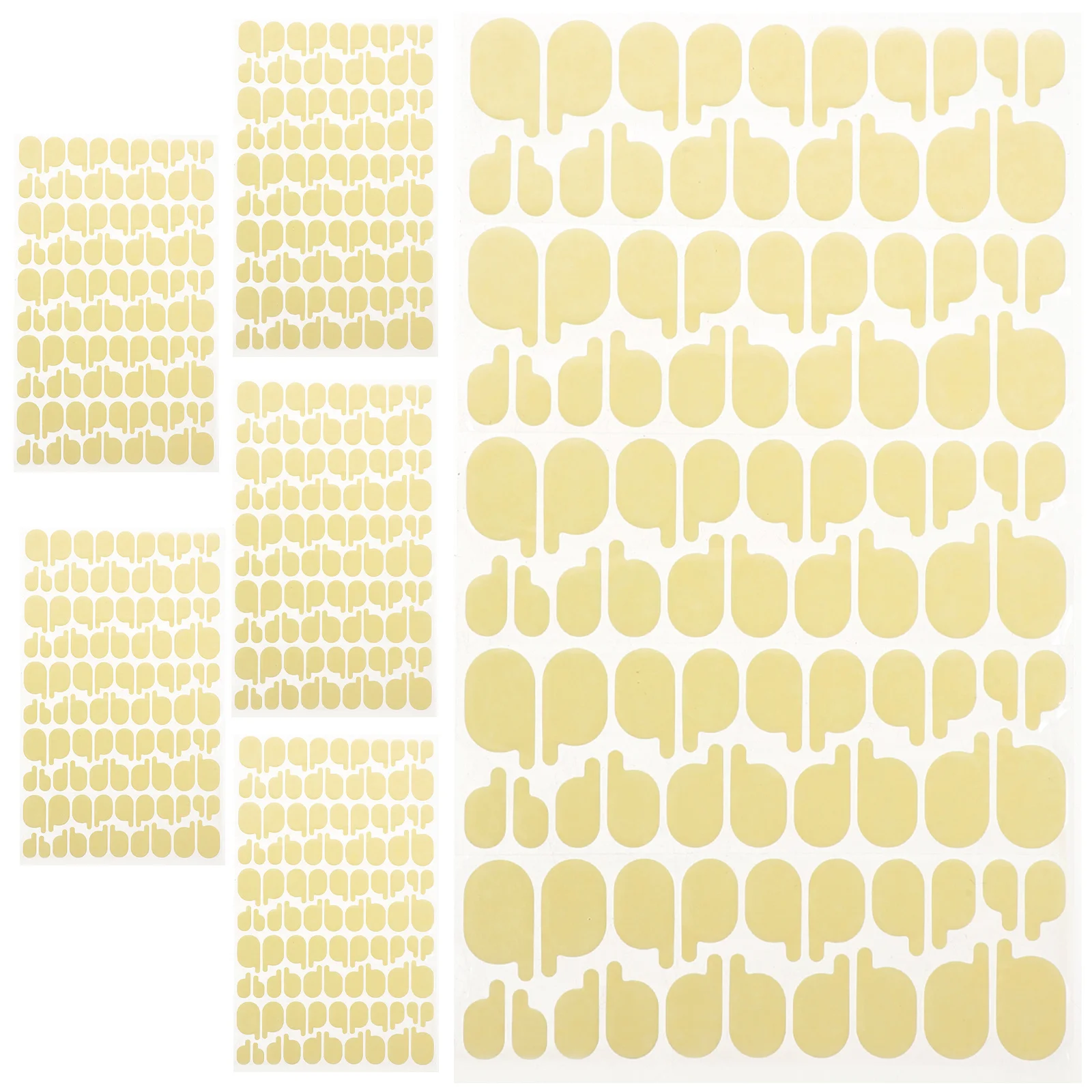 Strisce adesive biadesive con toppa ovale Adesivi per display finti Strumenti artistici Adesivi per colla con punta francese per supporti per unghie finte