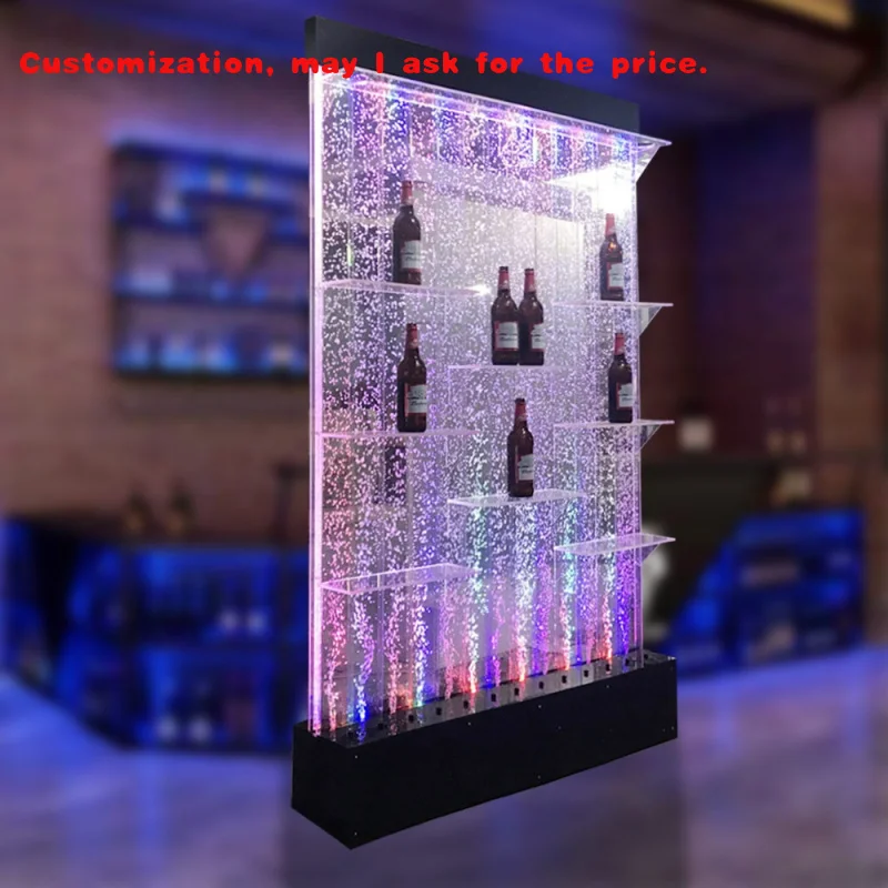 

custom.Customized Bubble Wall Acrylic Partition Coastal Design Style Movable Room Dividers with LED Lights Printed Engrave